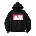 Oversized hoodie ORNER x MALIUNOK "Coffee Girl" black