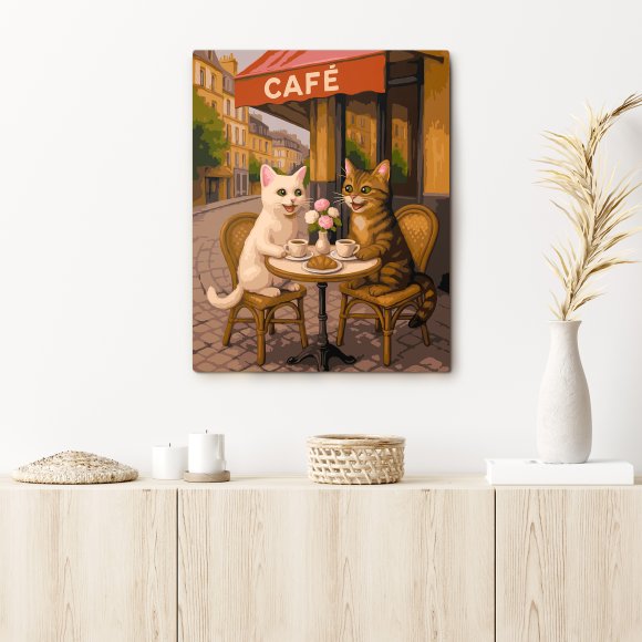 Картина за номерами «Котяче кафе»: Фото