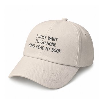 Кепка «I just want to go home and read my book» бежевая: фото - ORNER