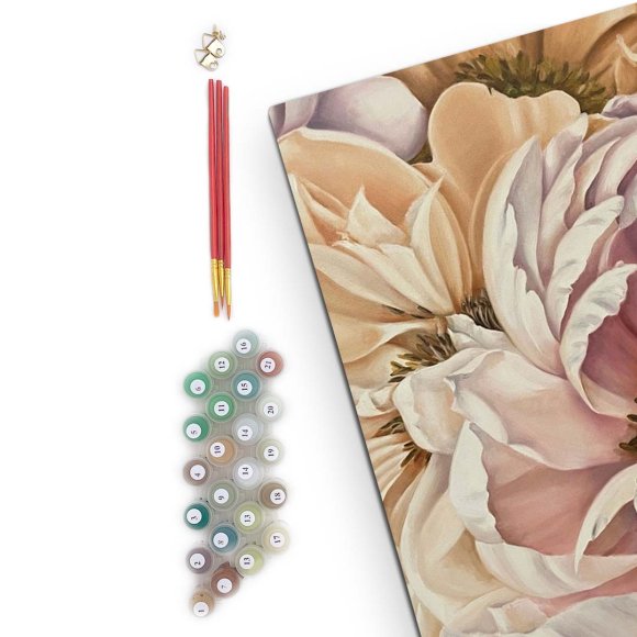 Painting by numbers Peonies: Photo