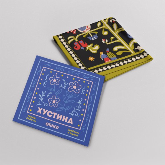 Платок «Древо жизни» черный: Фото