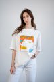 Oversized T-shirt ORNER x Maliunok "Delay" milky: Photo 7