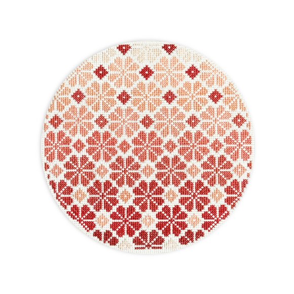 Embroidery kit Ø190 mm ORNER x Diva Olivka "Ornament. Terracotta flowers": Photo