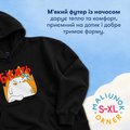 Oversized hoodie ORNER x MALIUNOK "Annoyed" black: Photo 7