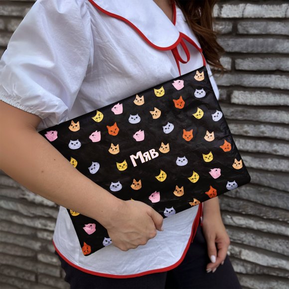 Чохол для ноутбука «Котики. Мяв» чорний: Фото