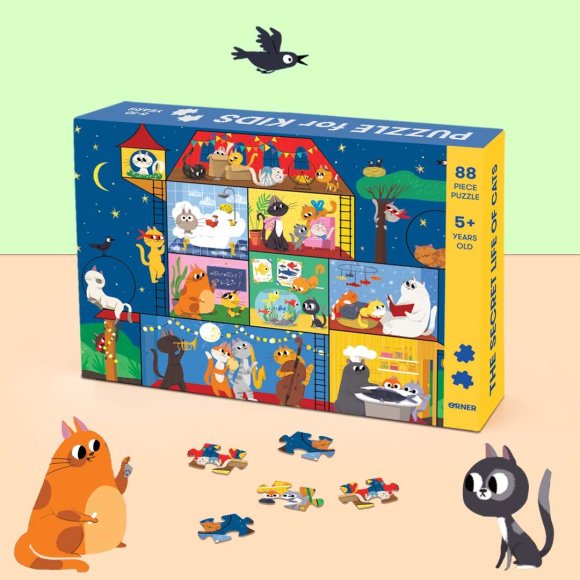 Kids puzzle The secret life of cats 88 elements: Photo