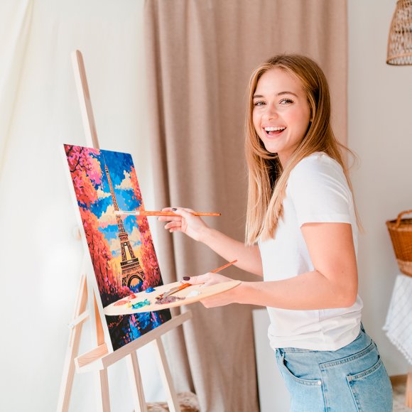 Painting by numbers "Eiffel Tower": Photo