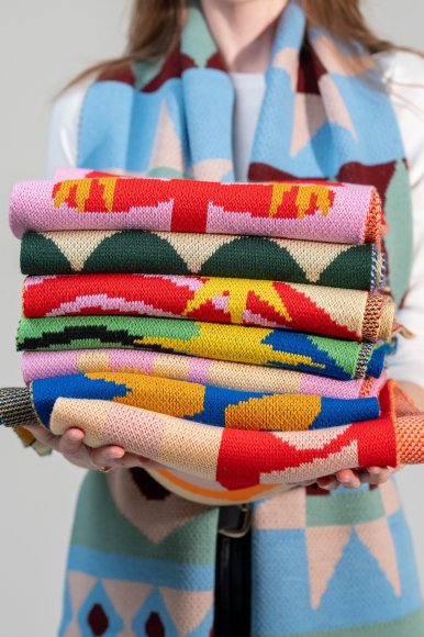 Шарф «Иди обниму» синий: Фото