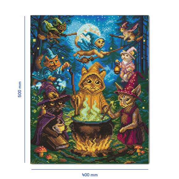 Алмазная мозаика «Коты-колдуны»: Фото
