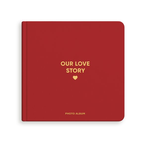 Photo album "Our love story" red: Photo
