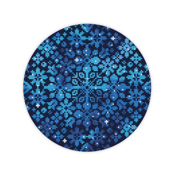 Набор для вышивания Ø190 мм ORNER x Diva Olivka «Орнамент. Звездные цветы»: Фото