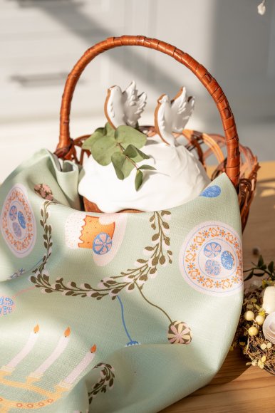 Рушник «Великодній вінок» зелений 40х70: Фото