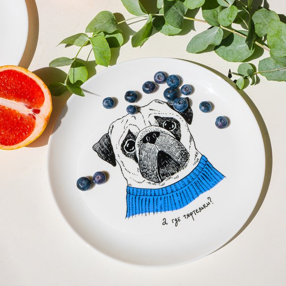 Тарелка «Мопс»: Фото