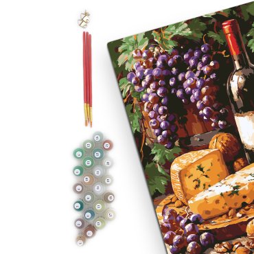 Картина по номерам «Вино и сыр»: Фото - ORNER