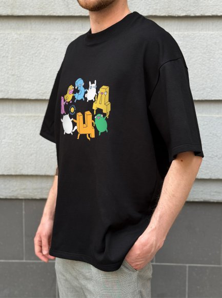 Oversized T-shirt ORNER x Maliunok “Ukrainian ABC” black: Photo
