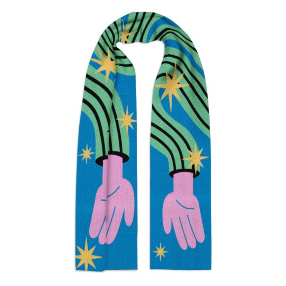 Шарф «Иди обниму» синий: Фото