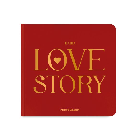 Photo album "Love story" red: Photo