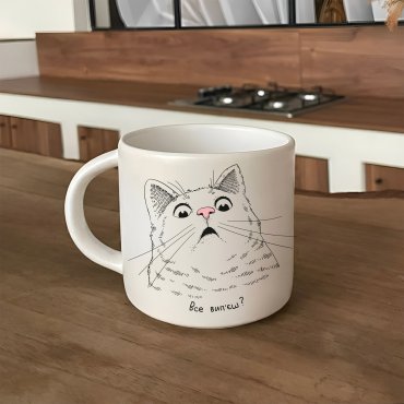 Чашка "Удивлённый кот": Фото - ORNER
