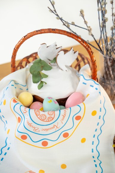 Towel "Easter Moments" light blue 40x70: Photo