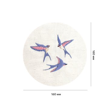 Набор для вышивания Ø160 мм «Ласточки»: фото 2 - ORNER