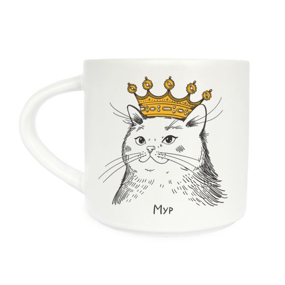 Cup Cat in a crown: Photo