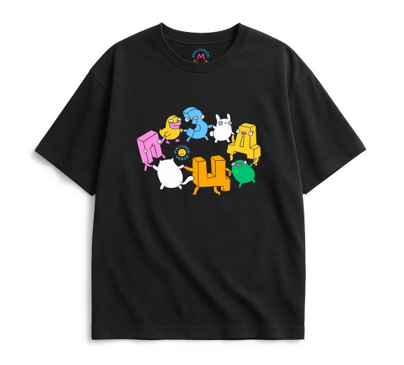 Oversized T-shirt ORNER x Maliunok “Ukrainian ABC” black: Photo