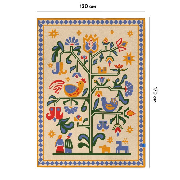 Плед «Дерево життя» бежевий: Фото