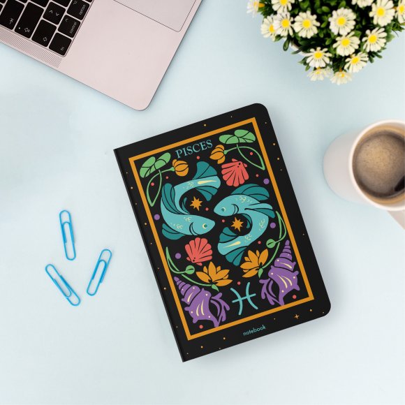 Блокнот в точку «Знак зодиака — Рыбы»: Фото