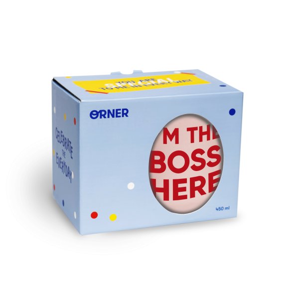 Чашка розовая «I am the boss here»: Фото