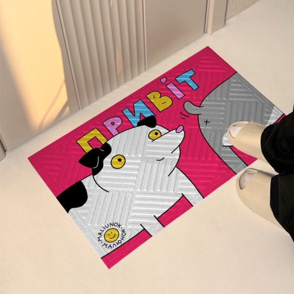 Ковер придверный ORNER x Maliunok «Привет»: Фото