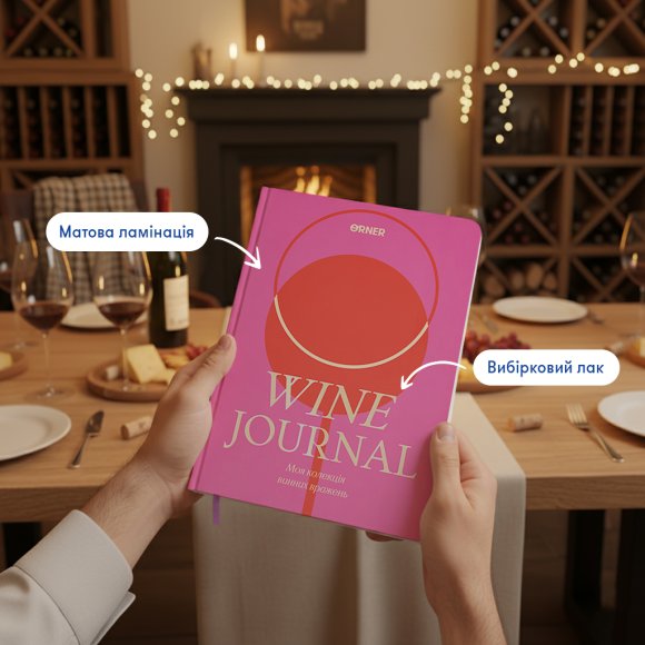 Винный дневник «Сокровищница винных впечатлений» розовый: Фото