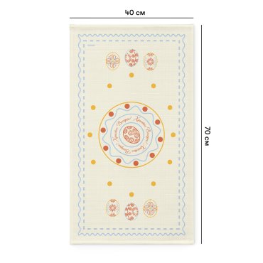 Полотенце «Пасхальные моменты» светло-голубое 40х70: фото 2 - ORNER