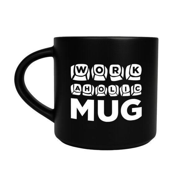 Чашка «Workaholic» черная: Фото