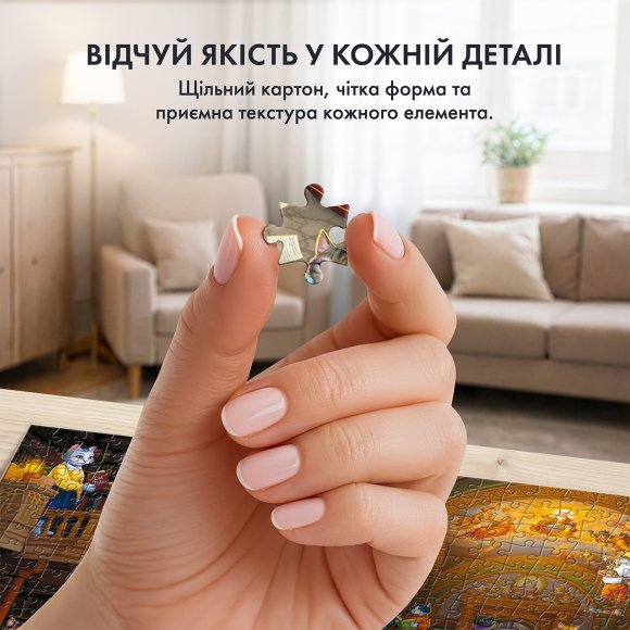 Puzzle "Cat Library" 1000 pieces: Photo