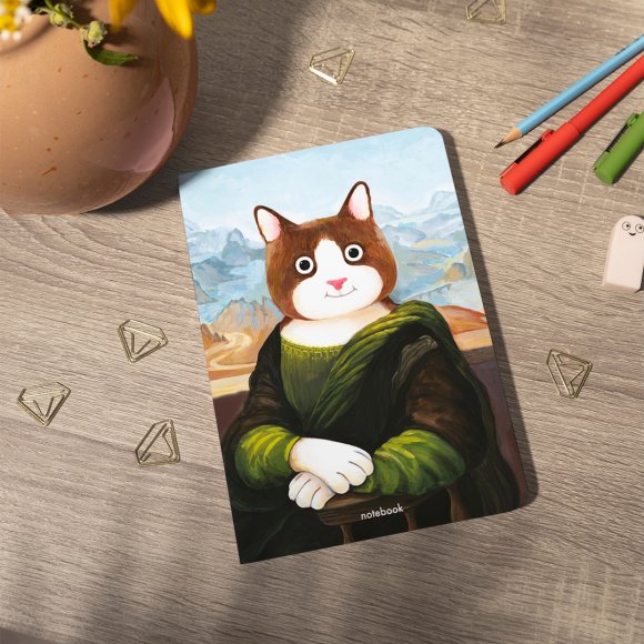 Блокнот в клетку ORNER x InnaRuda «Кото Лиза»: Фото