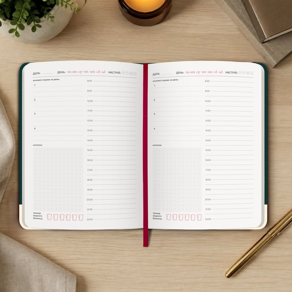 Daily planner "It’s planning time" green: Photo