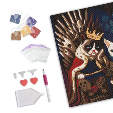 Алмазная мозаика «Кот престолов»: фото 2 - ORNER