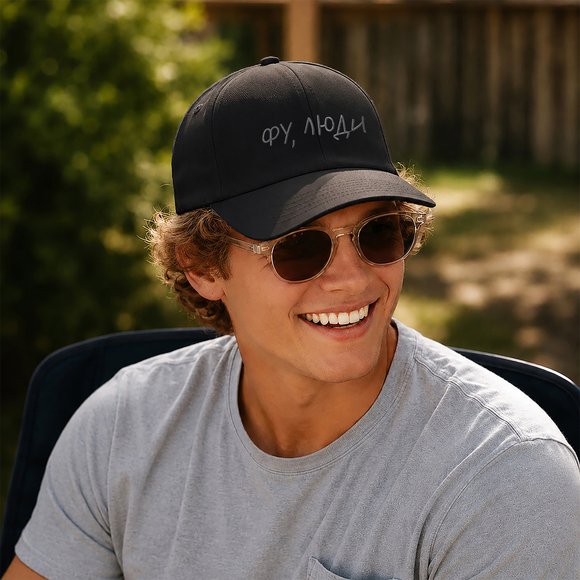 Cap "Ew, people" black: Photo