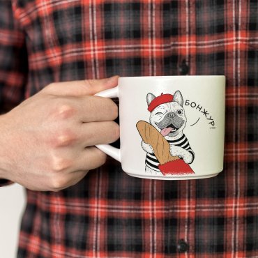Чашка «Бульдог-Бонжур!»: Фото - ORNER