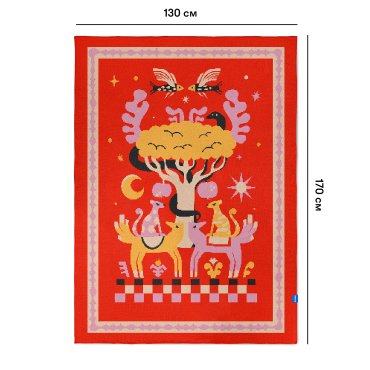 Плед «Чудомир» красный: Фото - ORNER