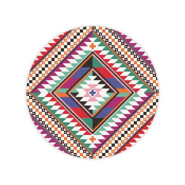 Embroidery kit Ø160 mm Traditional ornament: photo - ORNER