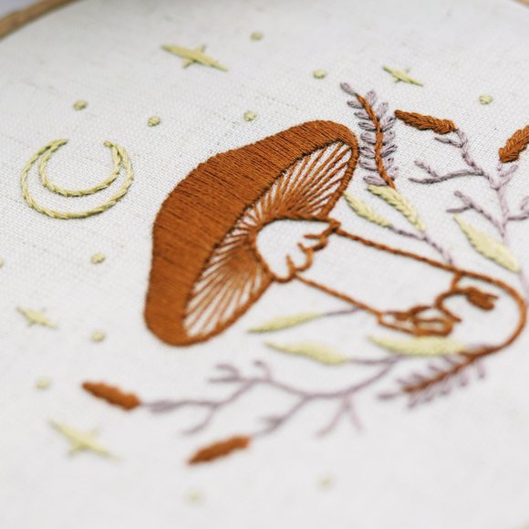 Набор для вышивания Ø160 мм «Магический лес» бежевый: Фото