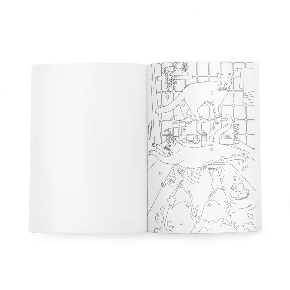 Розмальовка з котиками «Пригоди пухнастих бешкетників»: Фото