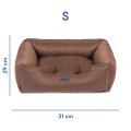 Classic bed for pets brown S: Photo