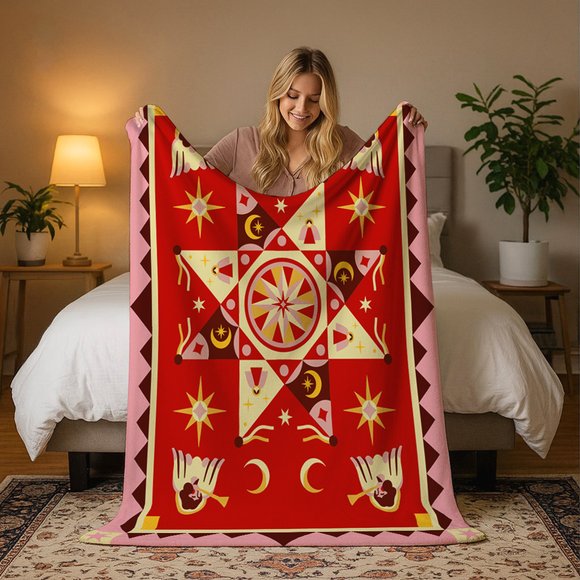 Blanket "Christmas Star" 130х170 cm red: Photo