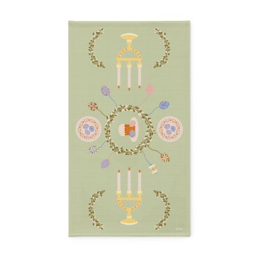 Полотенце «Пасхальный венок» зеленое 40х70: фото - ORNER
