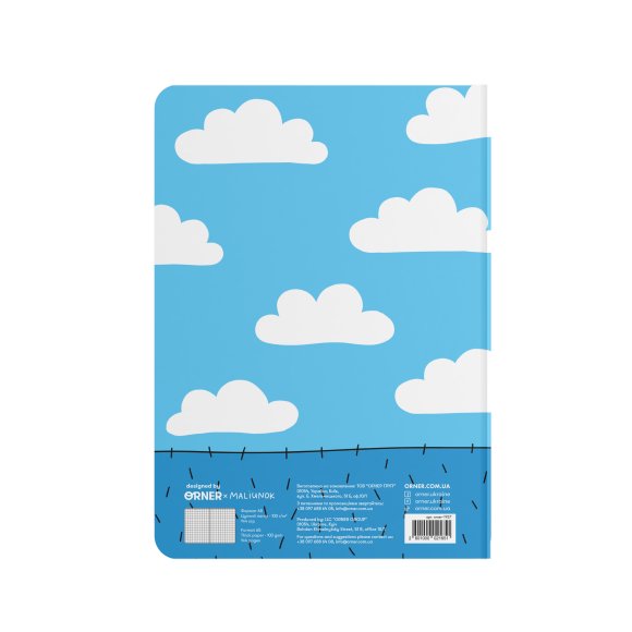 Блокнот в клетку ORNER x MALIUNOK «Счастливое будущее»: Фото
