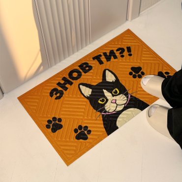 Door carpet You again?!: photo - ORNER