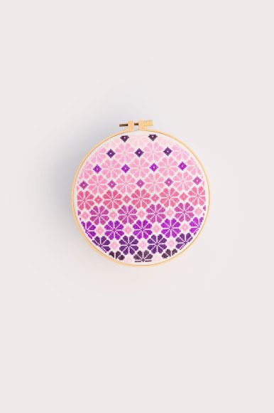 Embroidery kit Ø160 mm ORNER x Diva Olivka "Ornament. Purple flowers": Photo