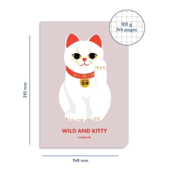 Wild and Kitty plaid notebook beige: Photo